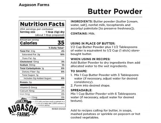 Augason Farms: Butter Powder Can